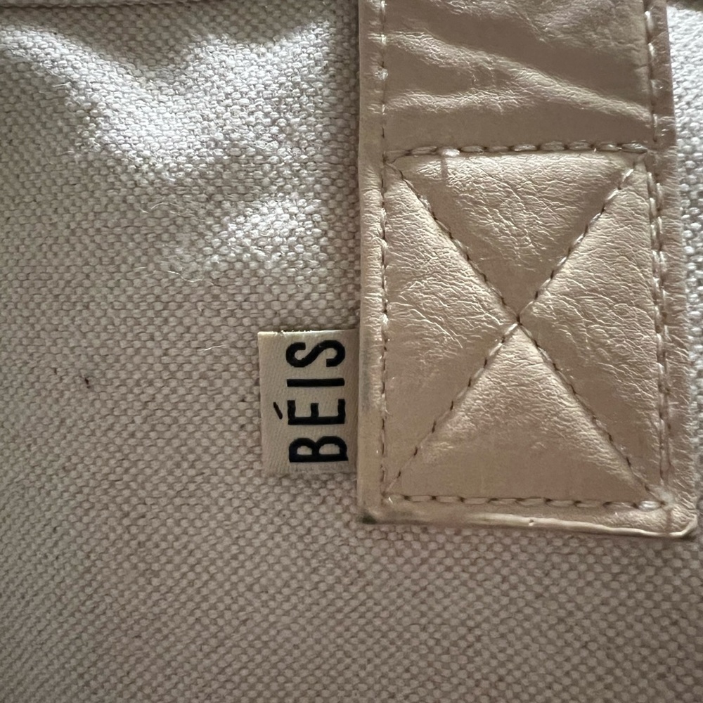 BEIS Cream Canvas Travel Tote Bag - Picture 6 of 9